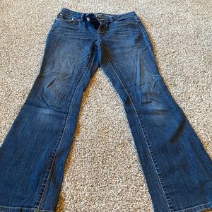 Jennifer Lopez Boot Cut Jeans with Stone Embellished Button Size 8